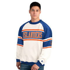 NHL New York Islanders Starter Male Adult Defense Fleece Crewneck Sweatshirt