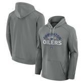 NHL Edmonton Oilers Fanatics 2025 Stanley Cup Playoffs Authentic Pro Rink Fly Fleece Pullover Hoodie