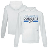 White Los Angeles Dodgers Levelwear City Connect Relay No Hitter Pullover Hoodie