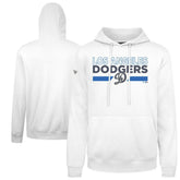 White Los Angeles Dodgers Levelwear City Connect Podium No Hitter Pullover Hoodie