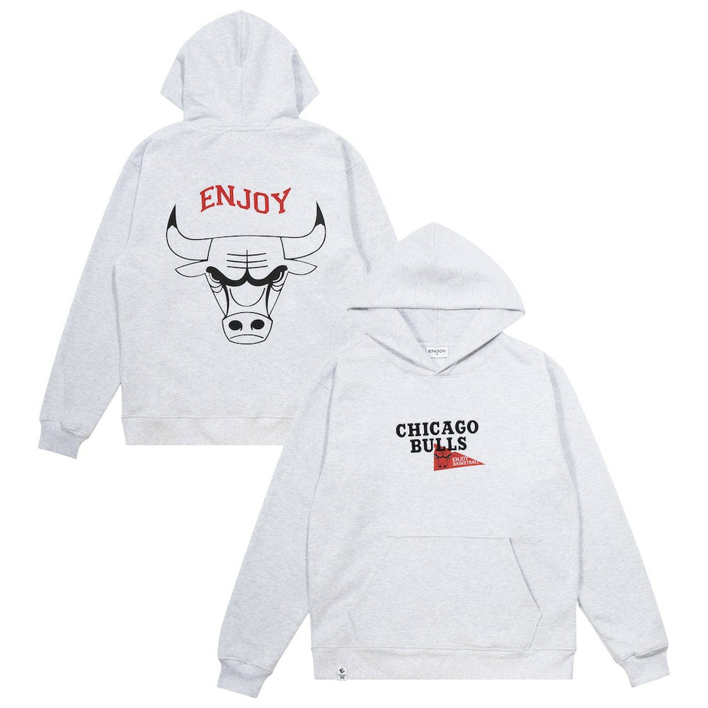 Enjoy Basketball x Chicago Bulls Unisex Hoop Enthusiast Capsule Collection Pullover Hoodie - Heather Gray on sale