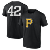 Black Pittsburgh Pirates Jackie Robinson Day Name & Number T-Shirt