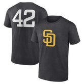 Charcoal San Diego Padres Jackie Robinson Day Name & Number T-Shirt