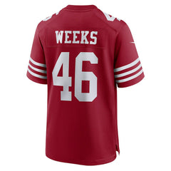 Jon Weeks Team Game Jersey - San Francisco 49ers Jerseys