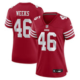 Jon Weeks Women's Team Game Jersey - San Francisco 49ers Jerseys