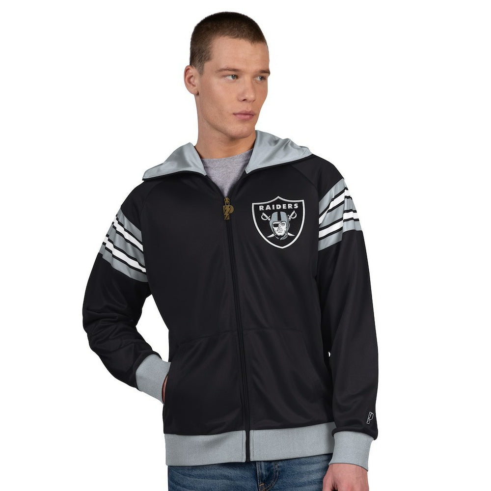 Pro Player Helmet Full-Zip Hooded Track Jacket - Las Vegas Raiders Jackets