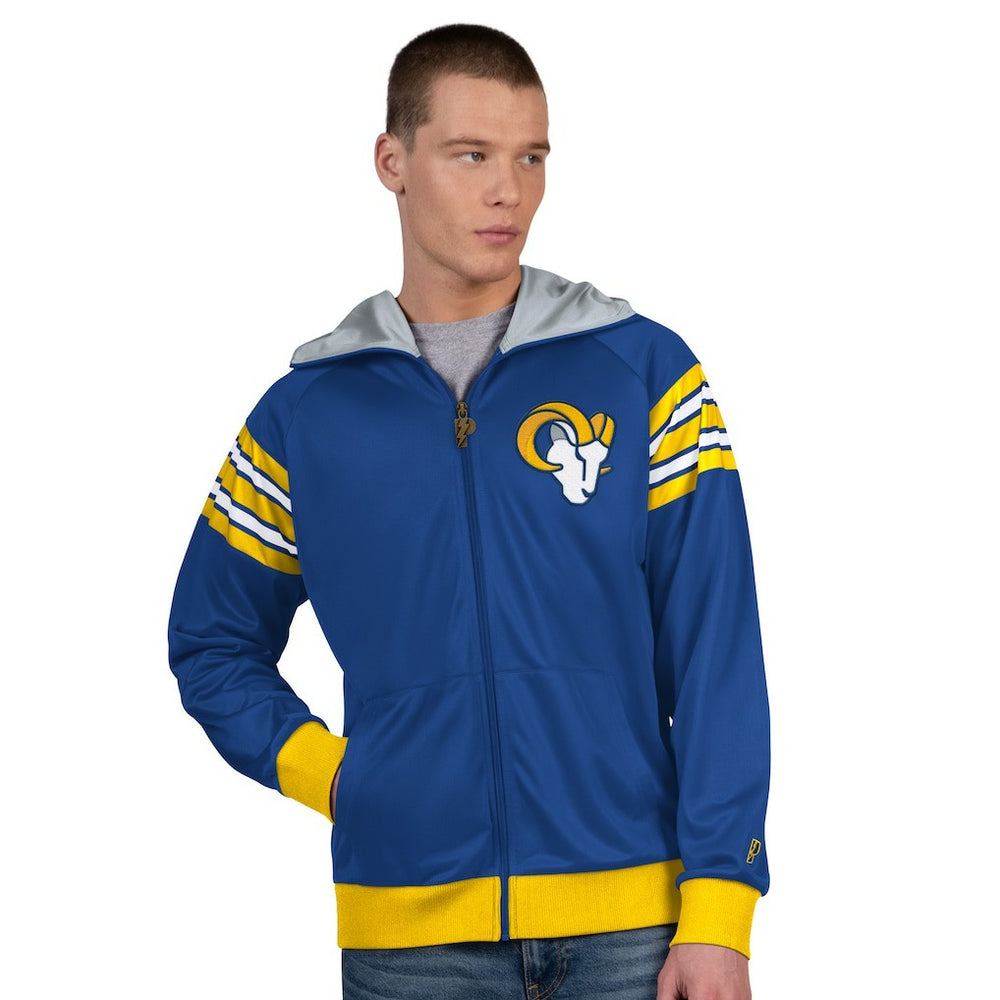 Pro Player Helmet Full-Zip Hooded Track Jacket - Los Angeles Rams Jackets