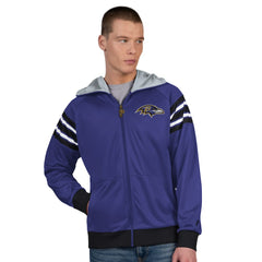 Pro Player Helmet Full-Zip Hooded Track Jacket - Baltimore Ravens Jackets