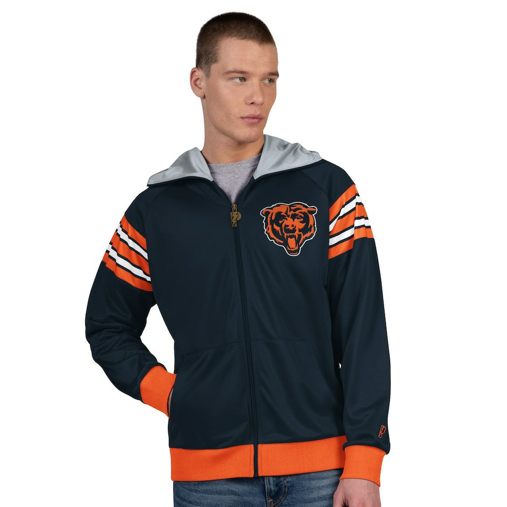 Pro Player Helmet Full-Zip Hooded Track Jacket - Chicago Bears Jackets