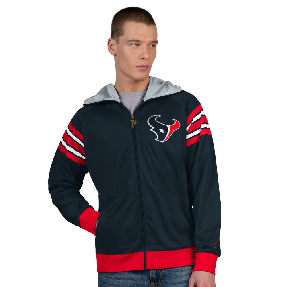 Pro Player Helmet Full-Zip Hooded Track Jacket - Houston Texans Jackets