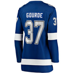 NHL Yanni Gourde Tampa Bay Lightning Fanatics Women's Home Breakaway Player Jersey