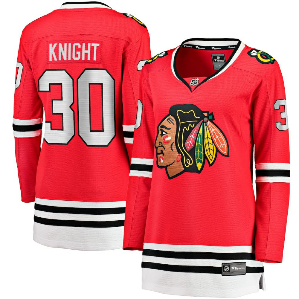 NHL Spencer Knight Chicago Blackhawks Fanatics Women's Home Breakaway Player Jersey