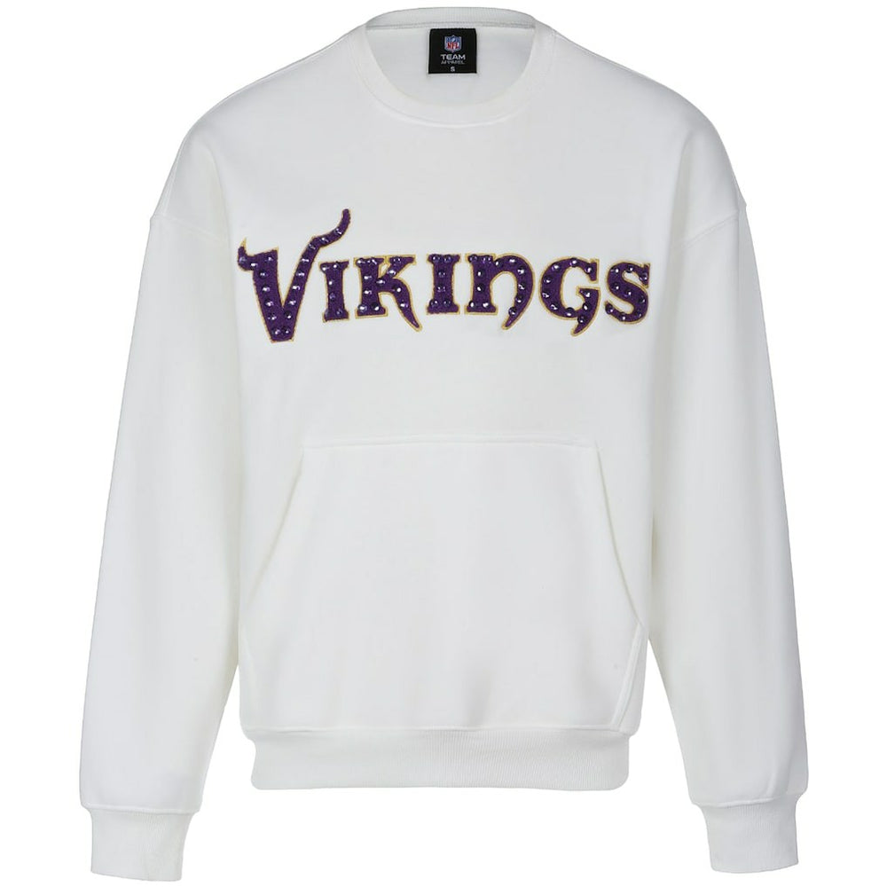 Cuce Women's Chenille Jeweled Sweatshirt - Minnesota Vikings Sweatshirts