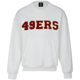 Cuce Women's Chenille Jeweled Sweatshirt - San Francisco 49ers Sweatshirts