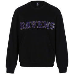 Cuce Women's Chenille Jeweled Sweatshirt - Baltimore Ravens Sweatshirts