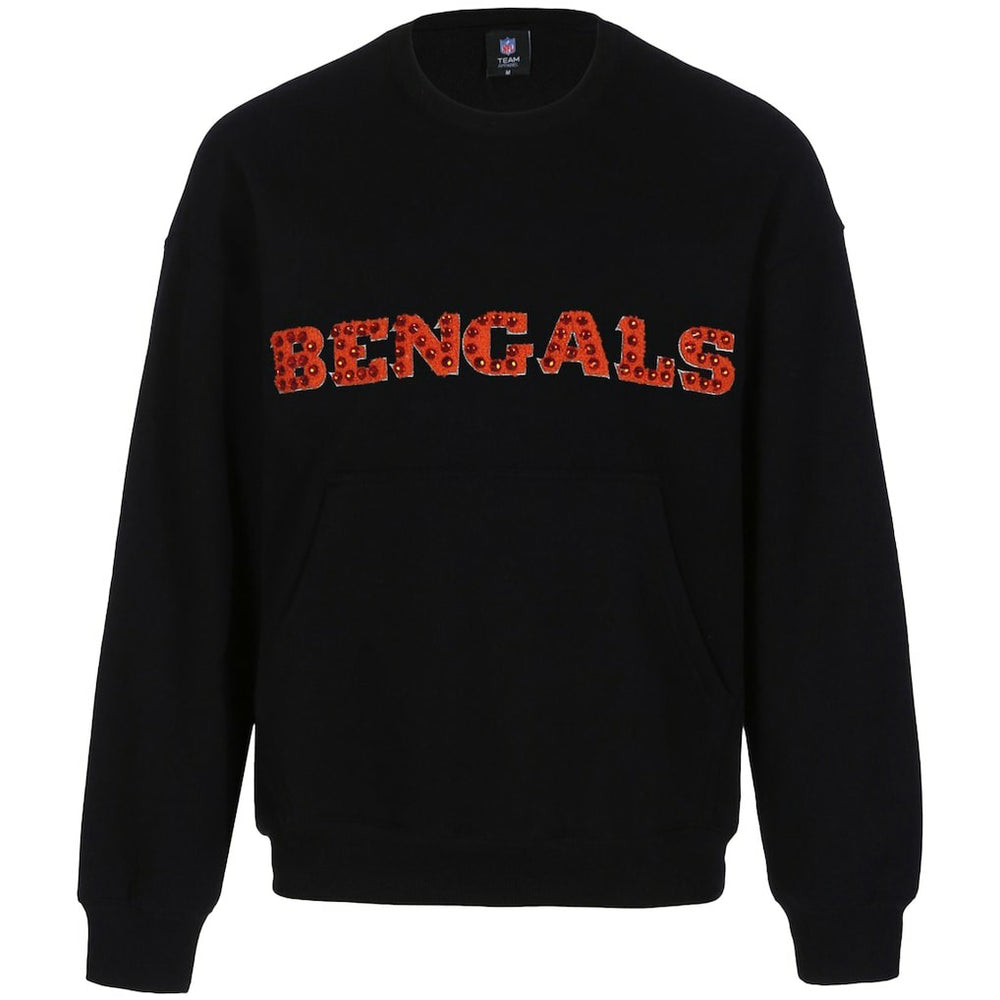 Cuce Women's Chenille Jeweled Sweatshirt - Cincinnati Bengals Sweatshirts