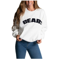 Cuce Women's Chenille Jeweled Sweatshirt - Chicago Bears Sweatshirts