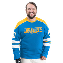 G-III Sports by Carl Banks Adaptive Lord Stanley Crewneck Sweatshirt - Los Angeles Chargers Sweatshirts
