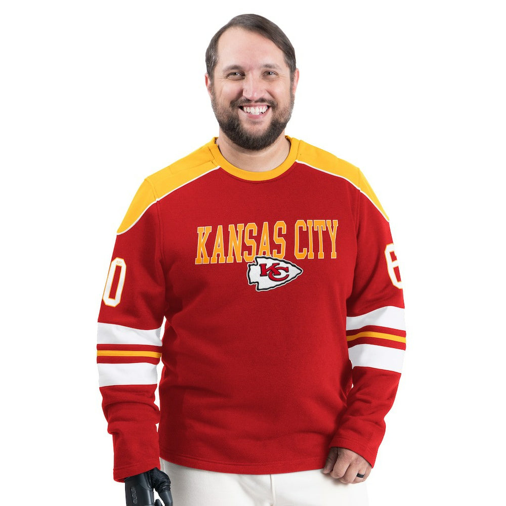 G-III Sports by Carl Banks Adaptive Lord Stanley Crewneck Sweatshirt - Kansas City Chiefs Sweatshirts