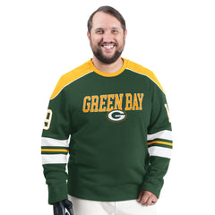 G-III Sports by Carl Banks Adaptive Lord Stanley Crewneck Sweatshirt - Green Bay Packers Sweatshirts