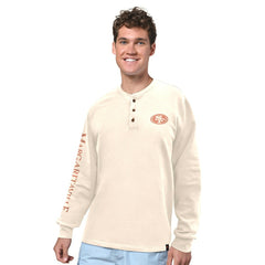 Margaritaville Five O'Clock Henley Long Sleeve T-Shirt - San Francisco 49ers T-shirts