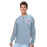 Margaritaville Five O'Clock Henley Long Sleeve T-Shirt - Denver Broncos T-shirts