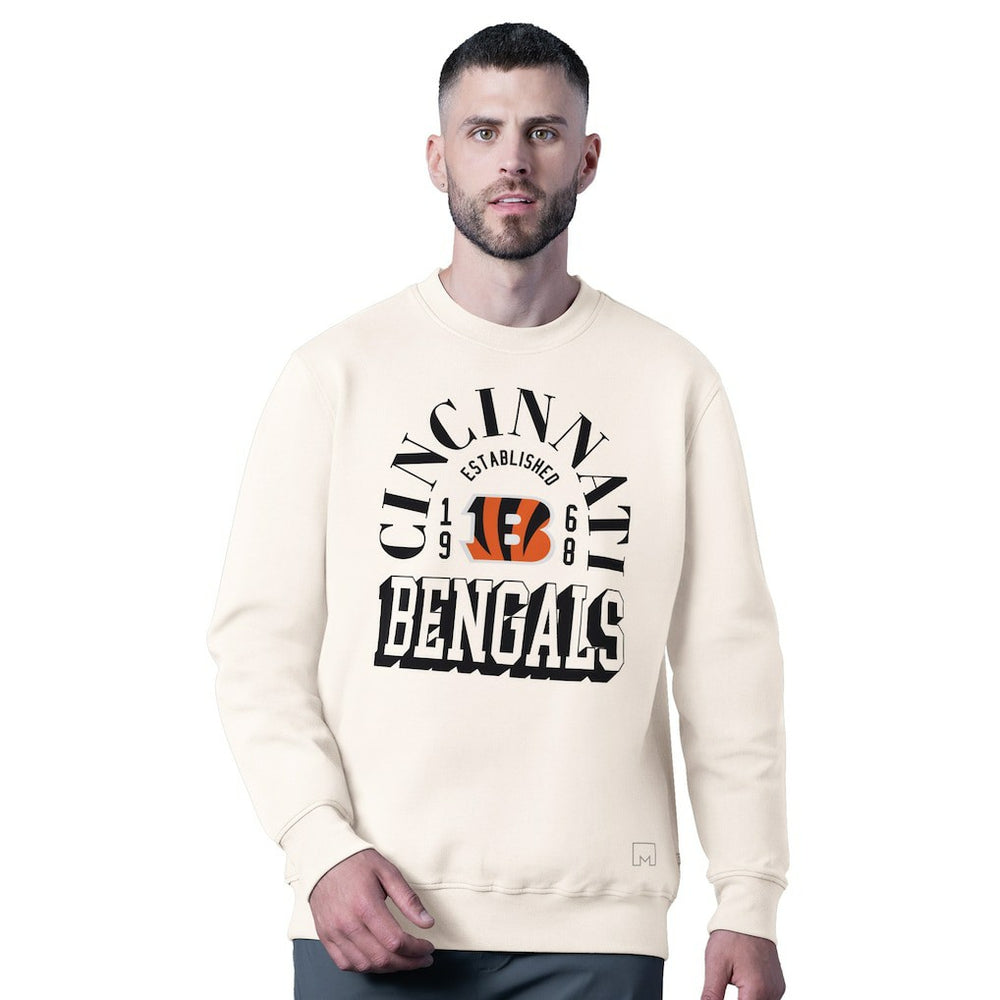 MSX by Michael Strahan Whiteout Tri-Blend Sweatshirt - Cincinnati Bengals Sweatshirts
