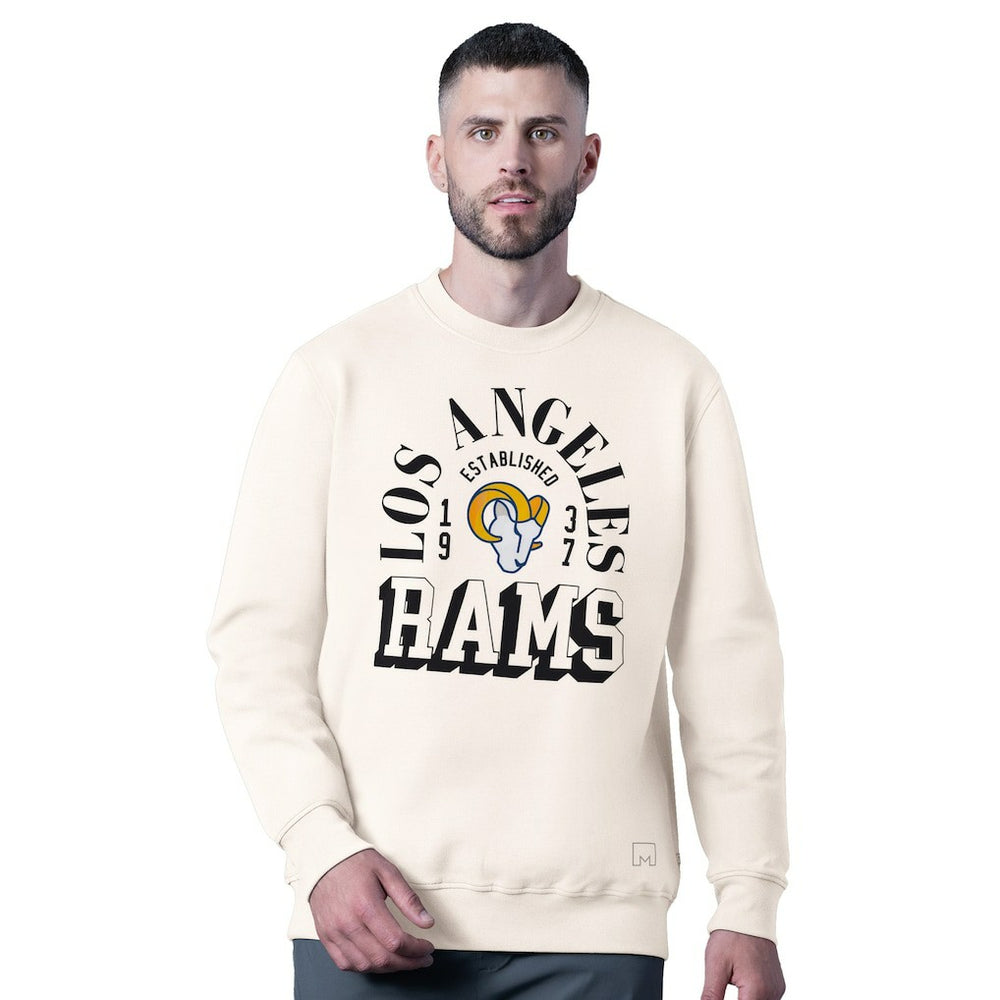 MSX by Michael Strahan Whiteout Tri-Blend Sweatshirt - Los Angeles Rams Sweatshirts