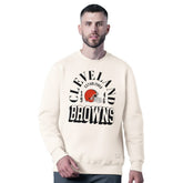 MSX by Michael Strahan Whiteout Tri-Blend Sweatshirt - Cleveland Browns Sweatshirts