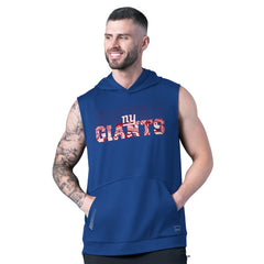 MSX by Michael Strahan Tri-Blend Rebound Sleeveless Hoodie - New York Giants Hoodies