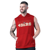 MSX by Michael Strahan Tri-Blend Rebound Sleeveless Hoodie - San Francisco 49ers Hoodies