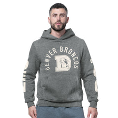Starter Handoff Vintage Logo Fleece Hoodie Sweatshirt - Denver Broncos Hoodies