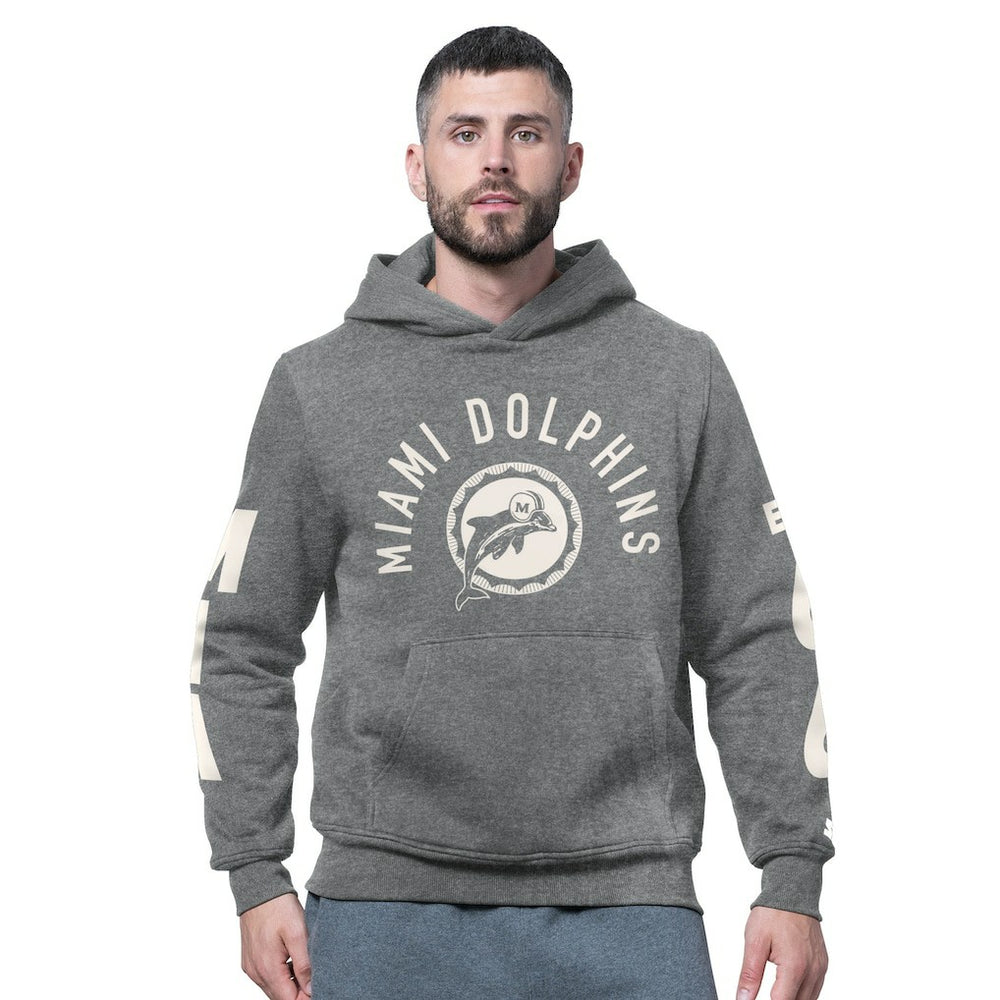 Starter Handoff Vintage Logo Fleece Hoodie Sweatshirt - Miami Dolphins Hoodies