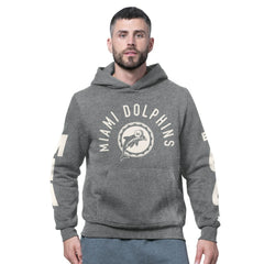 Starter Handoff Vintage Logo Fleece Hoodie Sweatshirt - Miami Dolphins Hoodies