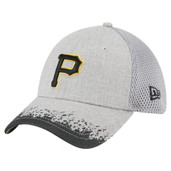 Gray Pittsburgh Pirates New Era Visor Paint Splatter 39THIRTY Flex Hat