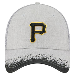 Gray Pittsburgh Pirates New Era Visor Paint Splatter 39THIRTY Flex Hat