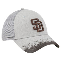 Gray San Diego Padres New Era Visor Paint Splatter 39THIRTY Flex Hat