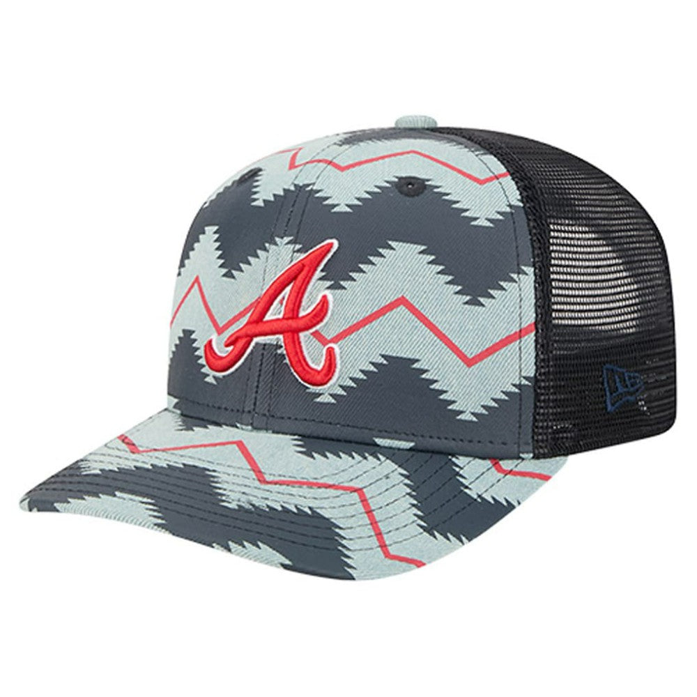 Denim/Navy Atlanta Braves New Era Aztec Denim 9SEVENTY Adjustable Hat