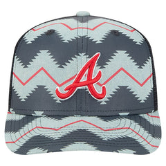 Denim/Navy Atlanta Braves New Era Aztec Denim 9SEVENTY Adjustable Hat