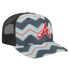 Denim/Navy Atlanta Braves New Era Aztec Denim 9SEVENTY Adjustable Hat