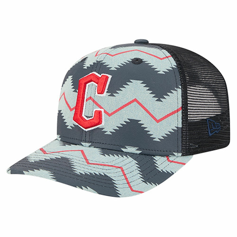 Denim/Navy Cleveland Guardians New Era Aztec Denim 9SEVENTY Adjustable Hat