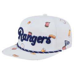 White Texas Rangers New Era Team Cheer Rope 19TWENTY Adjustable Hat