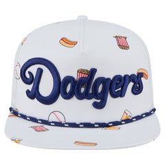 White Los Angeles Dodgers New Era Team Cheer Rope 19TWENTY Adjustable Hat