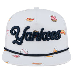 White New York Yankees New Era Team Cheer Rope 19TWENTY Adjustable Hat