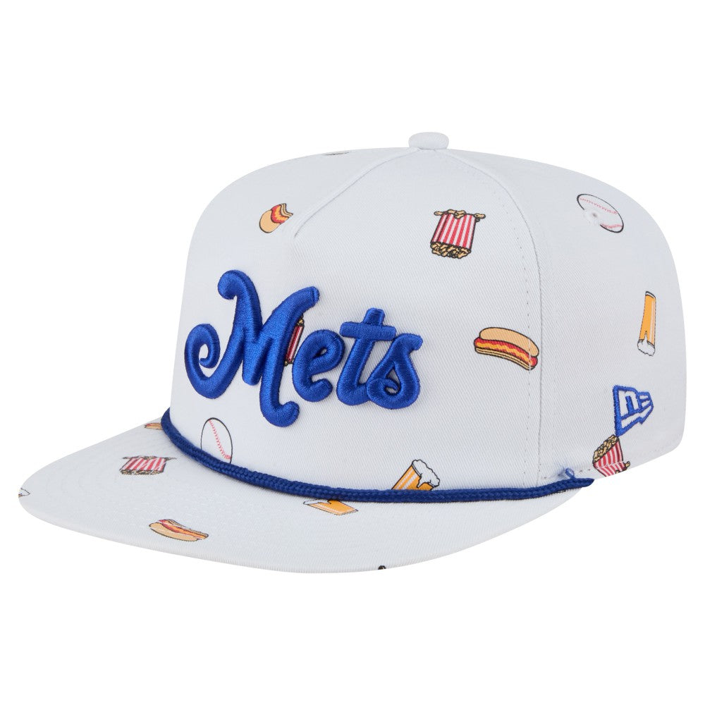 White New York Mets New Era Team Cheer Rope 19TWENTY Adjustable Hat