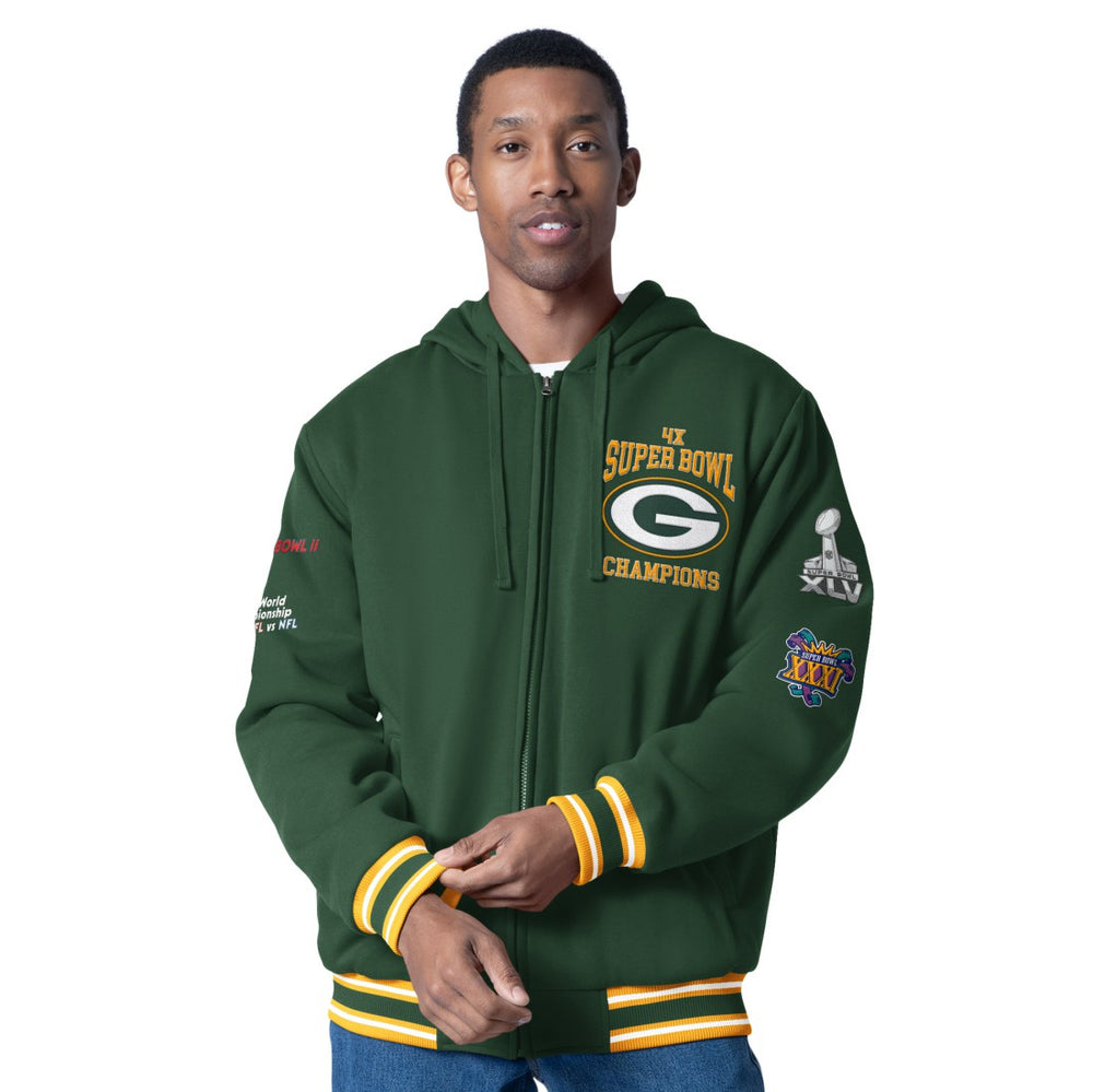 G-III Sports by Carl Banks Power Forward Commemorative Full-Zip Hooded Jacket - Green Bay Packers Jackets