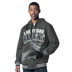 G-III Sports by Carl Banks Dual Threat Reversable Full-Zip Hooded Jacket - Las Vegas Raiders Jackets