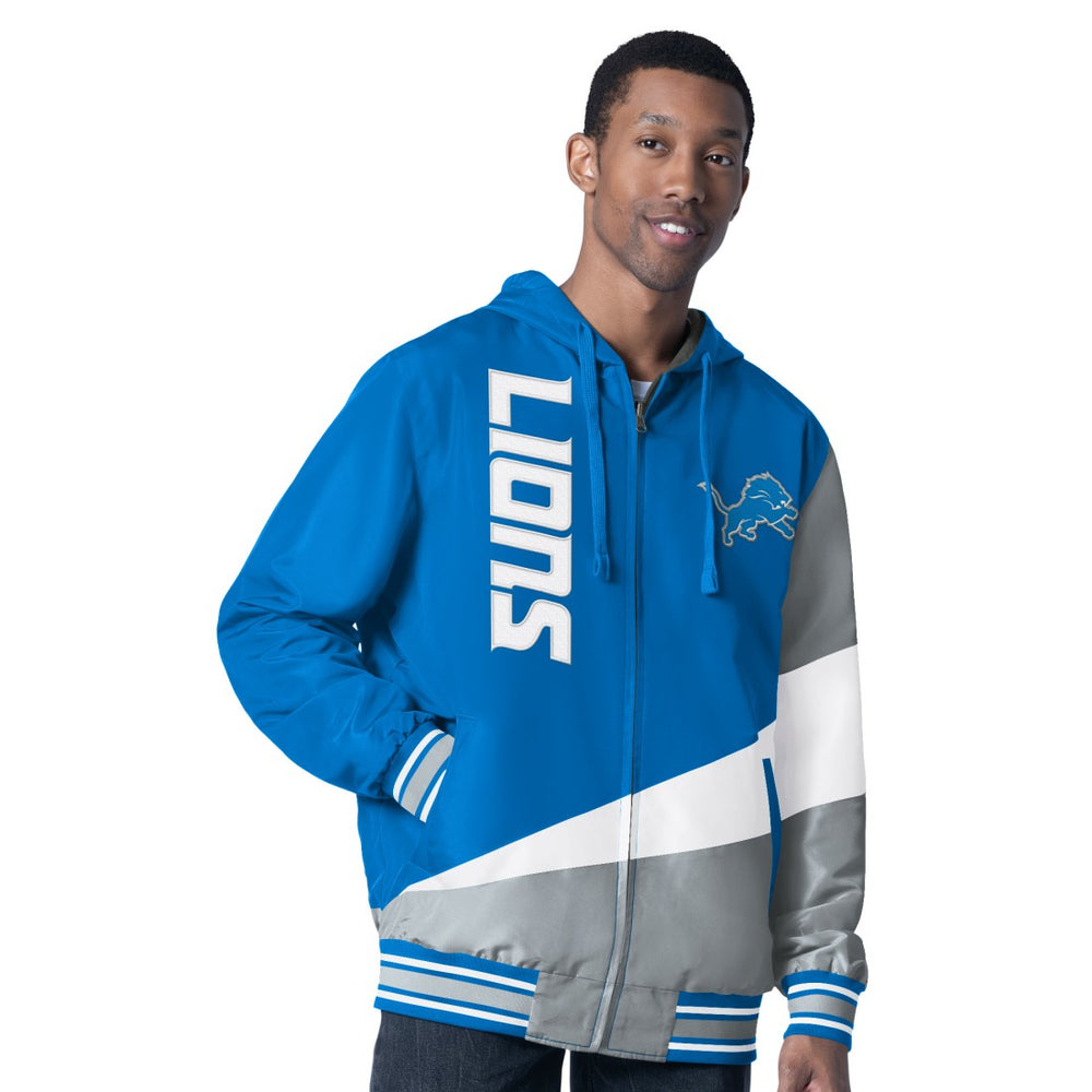 G-III Sports by Carl Banks Dual Threat Reversable Full-Zip Hooded Jacket - Detroit Lions Jackets