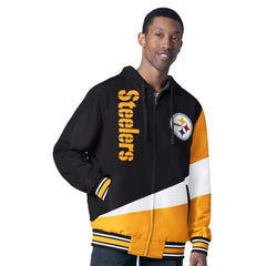 G-III Sports by Carl Banks Dual Threat Reversable Full-Zip Hooded Jacket - Pittsburgh Steelers Jackets