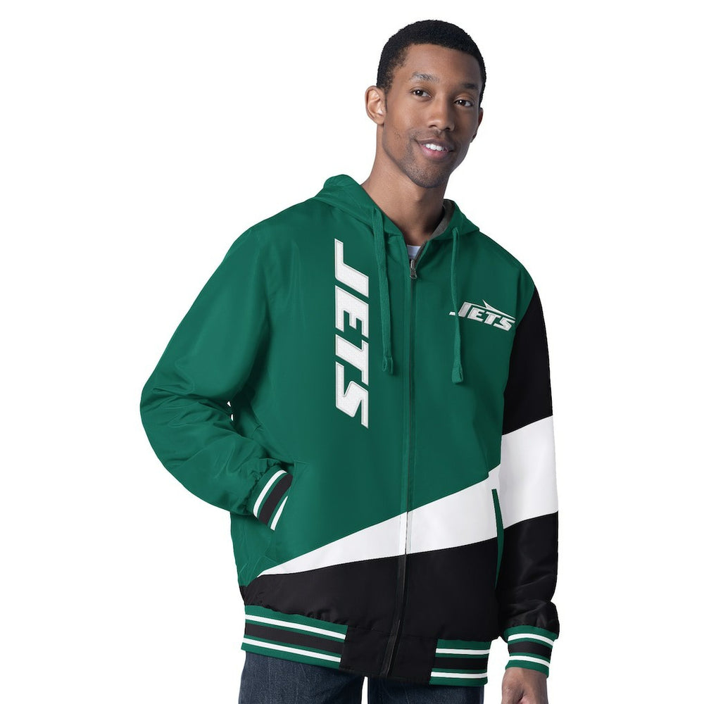 G-III Sports by Carl Banks Dual Threat Reversable Full-Zip Hooded Jacket - New York Jets Jackets
